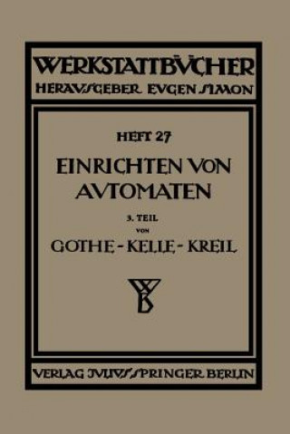 Книга Das Einrichten Von Automaten E. Gothe
