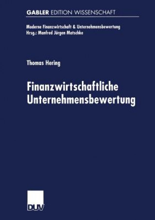 Kniha Finanzwirtschaftliche Unternehmensbewertung Thomas Hering