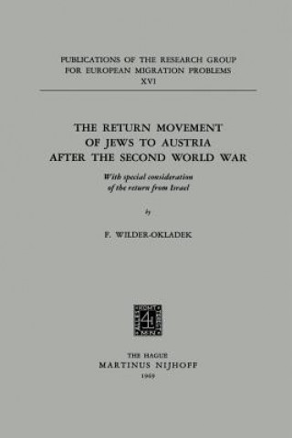 Knjiga Return Movement of Jews to Austria after the Second World War F. Wilder-Okladek