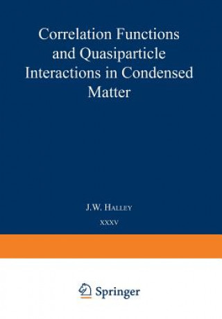 Könyv Correlation Functions and Quasiparticle Interactions in Condensed Matter J.W. Halley