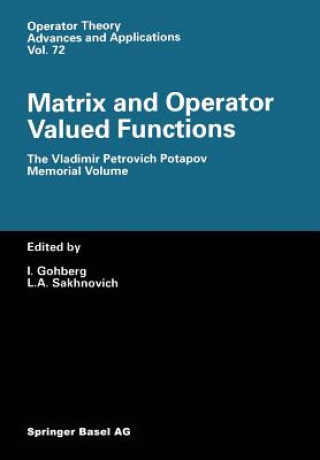 Boek Matrix and Operator Valued Functions I. Gohberg