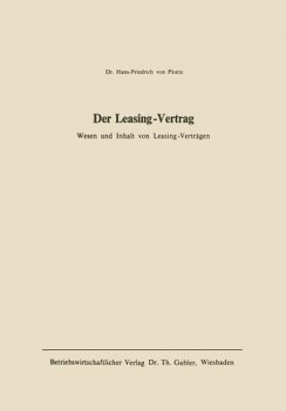 Libro Der Leasing-Vertrag Hans-Friedrich  von Ploetz