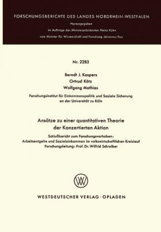 Carte Ans tze Zu Einer Quantitativen Theorie Der Konzertierten Aktion Berndt J. Kaspers