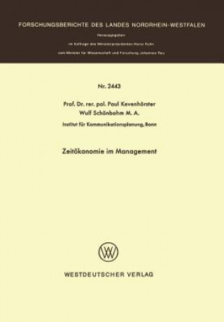 Kniha Zeit konomie Im Management Paul Kevenhörster