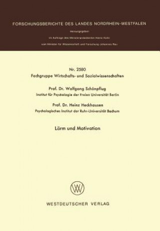 Kniha L rm Und Motivation Wolfgang Schönpflug
