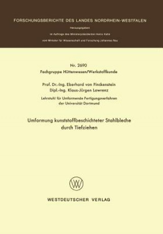 Kniha Umformung Kunststoffbeschichteter Stahlbleche Durch Tiefziehen Eberhard  von Finckenstein