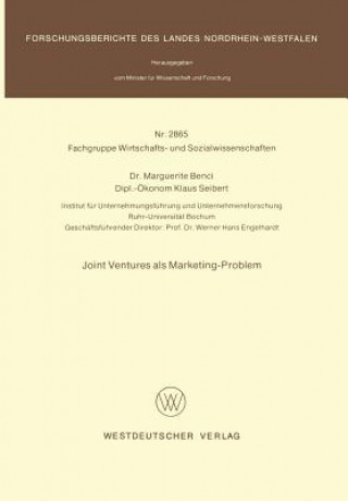 Libro Joint Ventures Als Marketing-Problem Marguerite Benci