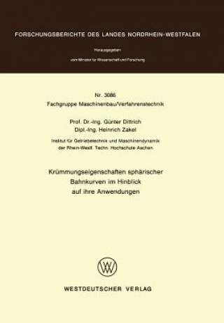 Könyv Krummungseigenschaften Spharischer Bahnkurven Im Hinblick Auf Ihre Anwendungen Günter Dittrich