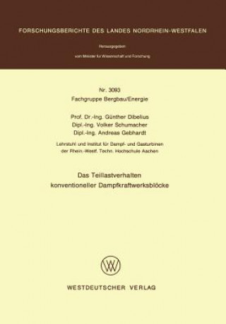 Carte Teillastverhalten Konventioneller Dampfk-Raftwerksblocke Günther Dibelius