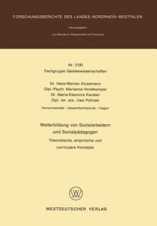 Książka Weiterbildung Von Sozialarbeitern Und Sozialpadogogen Hans-Werner Klusemann