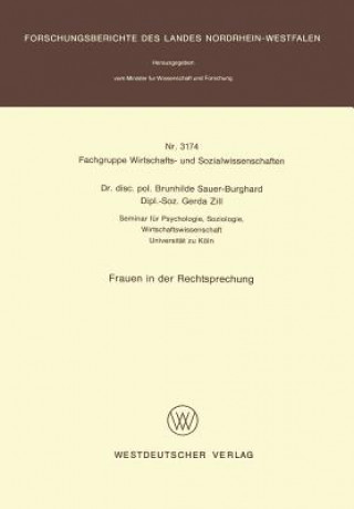 Kniha Frauen in Der Rechtsprechung Brunhilde Sauer-Burghard