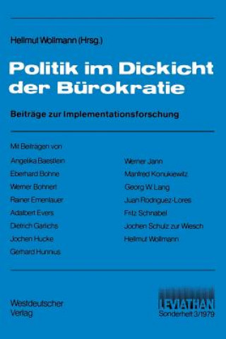 Libro Politik Im Dickicht Der B rokratie Hellmut Wollmann