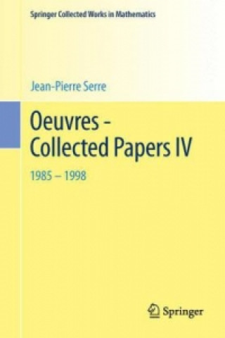 Könyv Oeuvres - Collected Papers IV Jean-Pierre Serre