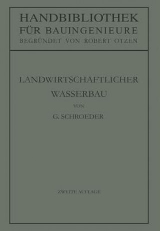 Book Landwirtschaftlicher Wasserbau Gerhard Schroeder