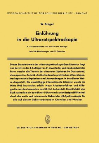 Kniha Einf hrung in Die Ultrarotspektroskopie W. Brügel