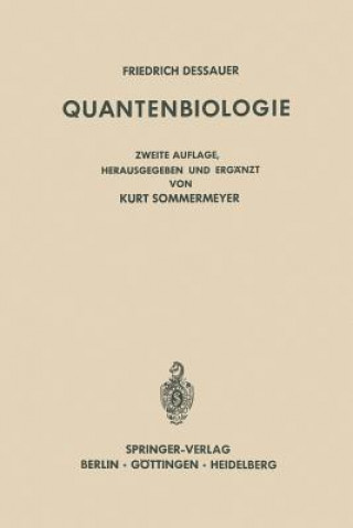 Kniha Quantenbiologie Friedrich Dessauer