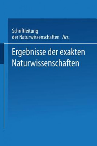 Carte Ergebnisse Der Exakten Naturwissenschaften NA Schriftleitung der "Naturwissenschaften"
