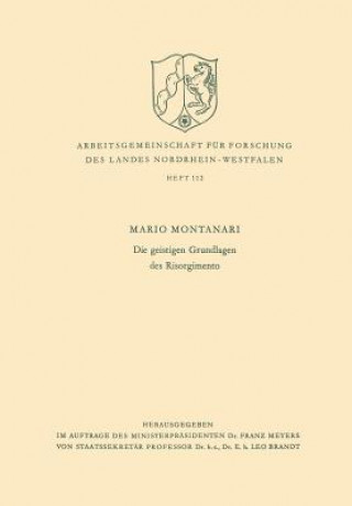 Kniha Die Geistigen Grundlagen Des Risorgimento Mario Montanari