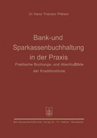 Knjiga Bank- Und Sparkassenbuchhaltung in Der Praxis Hans Theodor Pfälzer