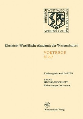 Kniha Elektrotherapie Des Herzens Franz Grosse-Brockhoff
