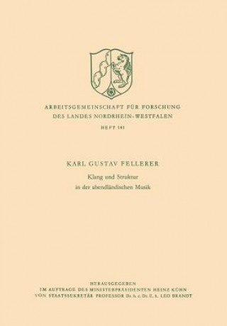 Könyv Klang Und Struktur in Der Abendlandischen Musik Karl Gustav Fellerer
