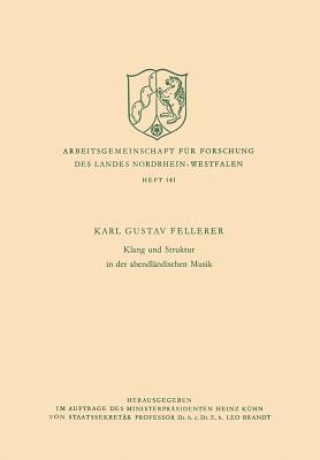 Книга Klang Und Struktur in Der Abendlandischen Musik Karl Gustav Fellerer