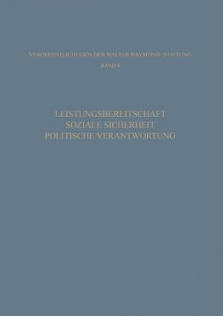 Carte Leistungsbereitschaft, Soziale Sicherheit, Politische Verantwortung Ludwig Vaubel