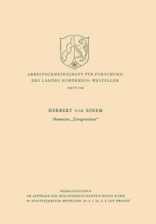 Könyv Masaccios "zinsgroschen" Herbert  von Einem