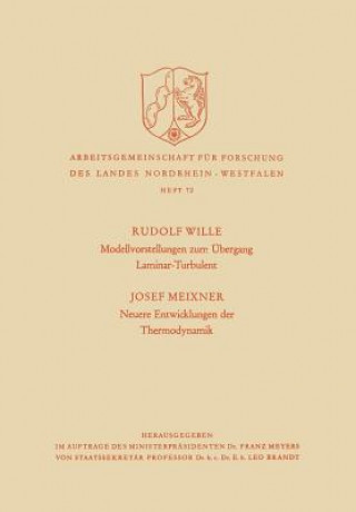 Buch Modellvorstellungen Zum  bergang Laminar-Turbulent. Neuere Entwicklungen Der Thermodynamik Josef Wille