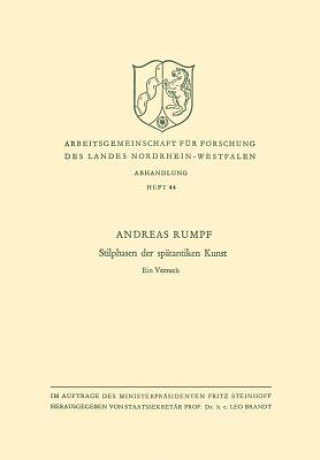 Kniha Stilphasen Der Spatantiken Kunst Andreas Rumpf