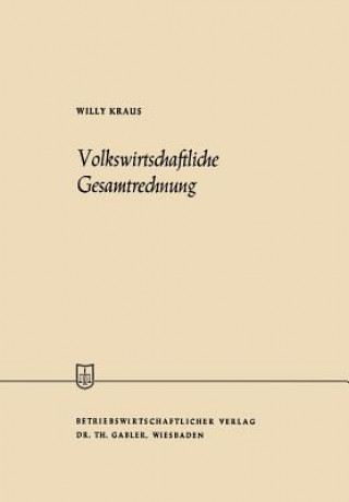 Book Volkswirtschaftliche Gesamtrechnung Willy Kraus