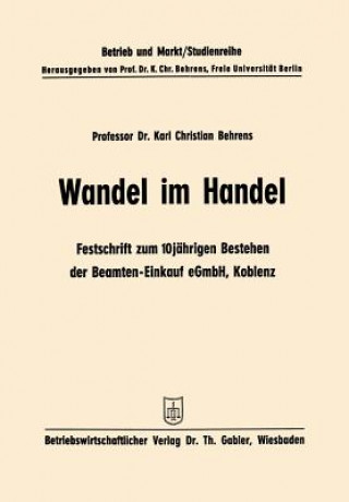 Książka Wandel Im Handel Karl Christian Behrens