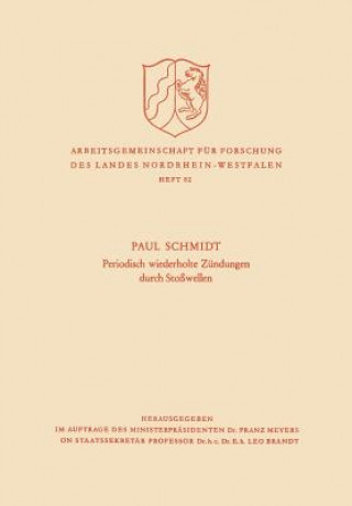 Livre Periodisch Wiederholte Zundungen Durch Stosswellen Paul Schmidt