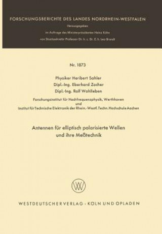 Buch Antennen F r Elliptisch Polarisierte Wellen Und Ihre Me technik Heribert Sahler