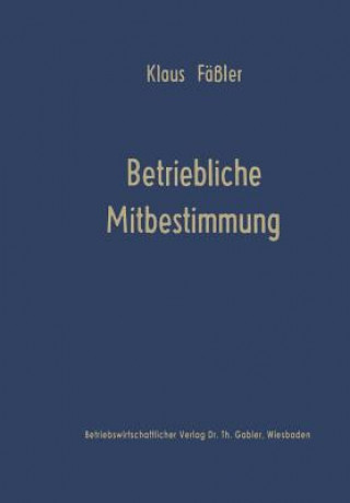 Kniha Betriebliche Mitbestimmung Klaus Fäßler