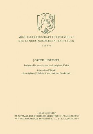 Buch Industrielle Revolution Und Religi se Krise Joseph Hoffner