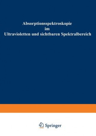 Knjiga Absorptionsspektroskopie Im Ultravioletten Und Sichtbaren Spektralbereich Bruno Hampel