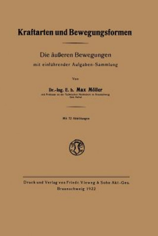 Kniha Kraftarten Und Bewegungsformen Max Moeller