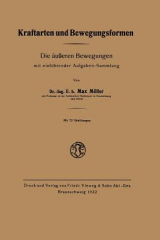 Książka Kraftarten Und Bewegungsformen Max Moeller