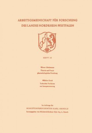 Kniha Theorie Und Praxis Pharmakologischer Forschung. Technische Verfahren Zur Isotopentrennung Werner Schulemann