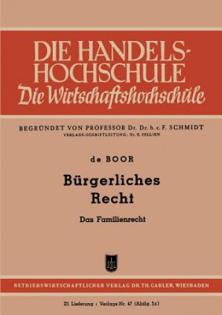 Könyv Burgerliches Recht Hans Otto  de Boor