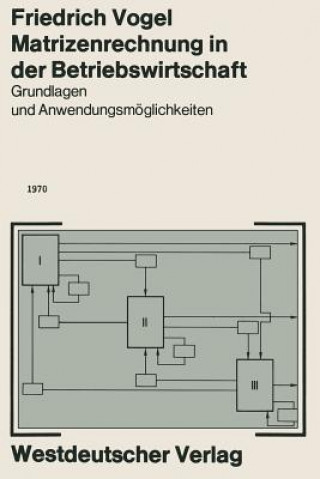 Carte Matrizenrechnung in Der Betriebswirtschaft Friedrich Vogel