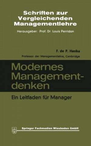 Książka Modernes Managementdenken Francis de Paula Hanika