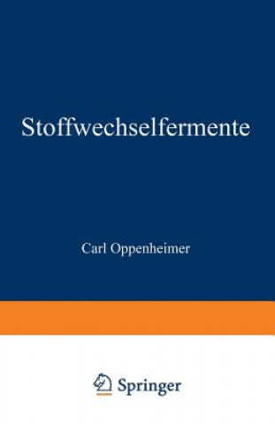 Książka Stoffwechselfermente Carl Oppenheimer