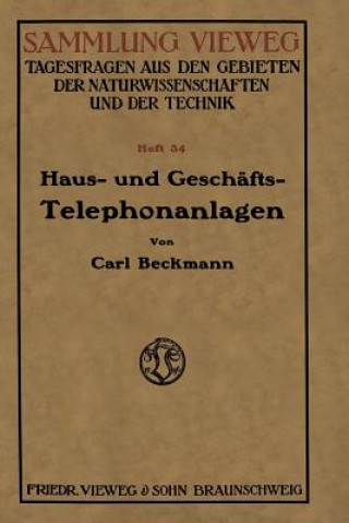 Carte Haus- Und Geschafts-Telephonanlagen Carl Beckmann