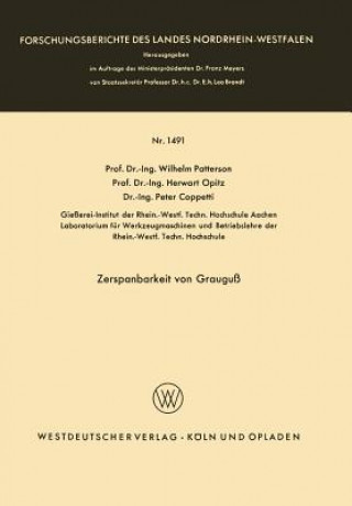 Buch Zerspanbarkeit Von Grauguss Wilhelm Patterson