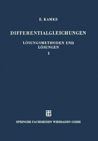 Książka Differentialgleichungen Loesungsmethoden Und Loesungen Erich Kamke