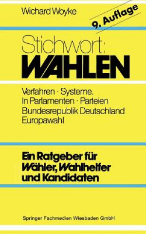 Książka Stichwort: Wahlen Wichard Woyke