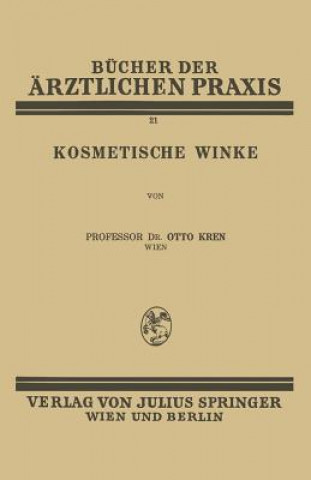 Kniha Kosmetische Winke Otto Kren