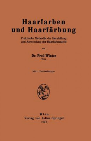 Könyv Haarfarben Und Haarfarbung Fred Winter